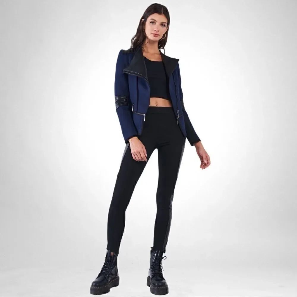 Vegan Leather Fall Moto Jacket - Picture 5 of 8